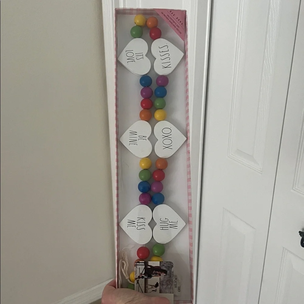 Rae Dunn valentine’s Beaded Garland 36” 2020